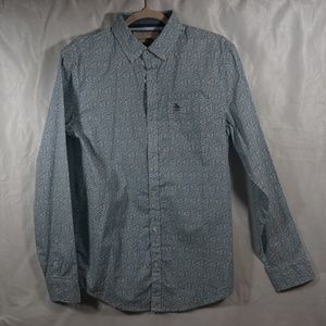 Original Penguin mens Long Sleeve Shirt, Mini Floral, Stretch Fabric ,  Zise L,